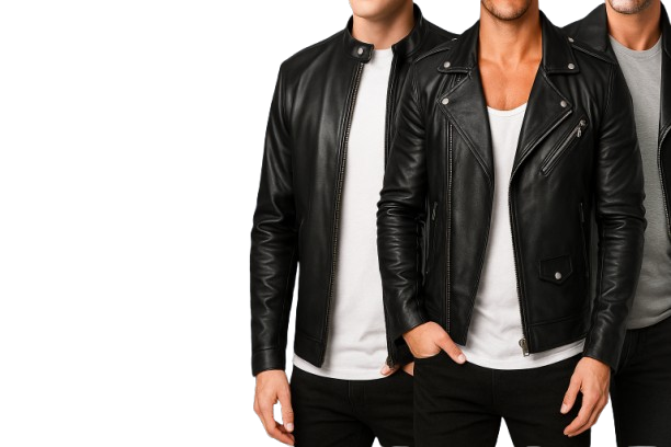 Biker Black Leather Chaps