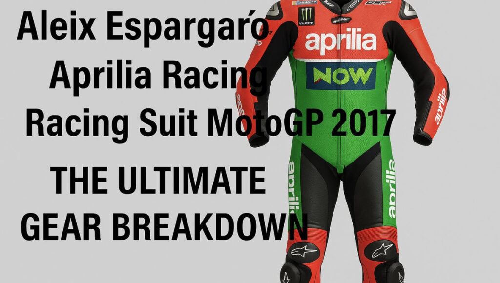 Aleix Espargaro Aprilia Racing Suit MotoGP 2017 3 Biker Black Leather Chaps