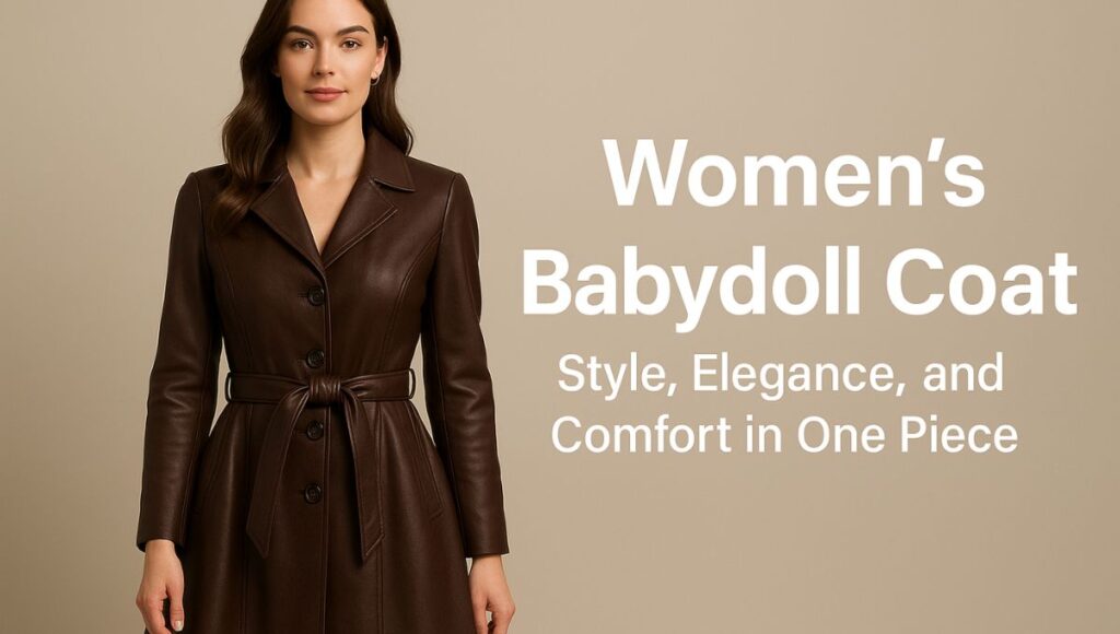 Women's Babydoll Coat 1 Biker Black Leather Chaps