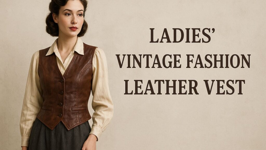 Ladies Vintage Fashion Leather Vest