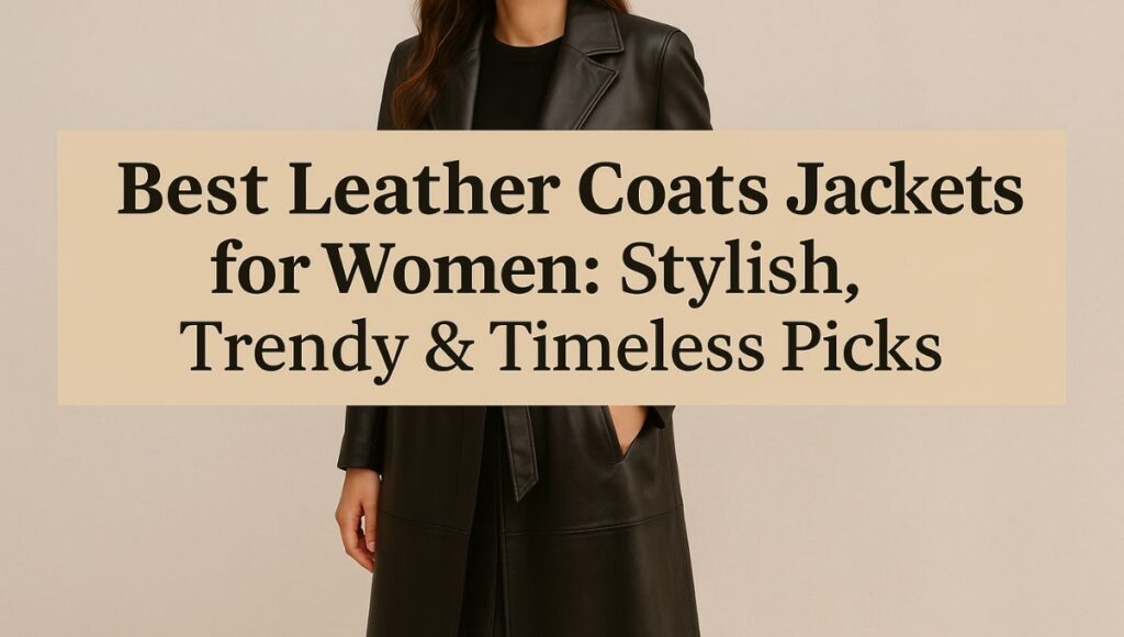 Long Leather Coat for Womem Stylish 2 Biker Black Leather Chaps
