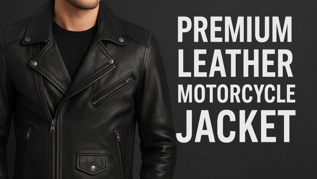 Biker Black Leather Chaps