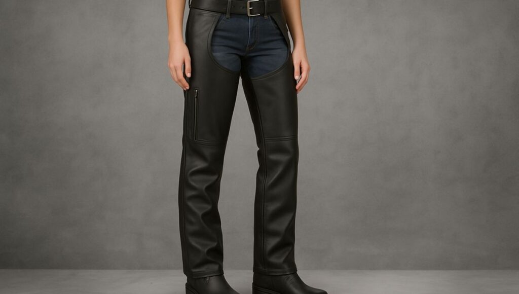 Biker Black Leather Chaps – The Ultimate Riding Gear for Men and Women in the USA 2 Motorcycle Leather Chaps